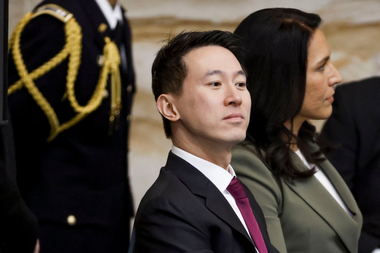 Shou Zi Chew, TikTok CEO, at Donald Trump's presidential inauguration.