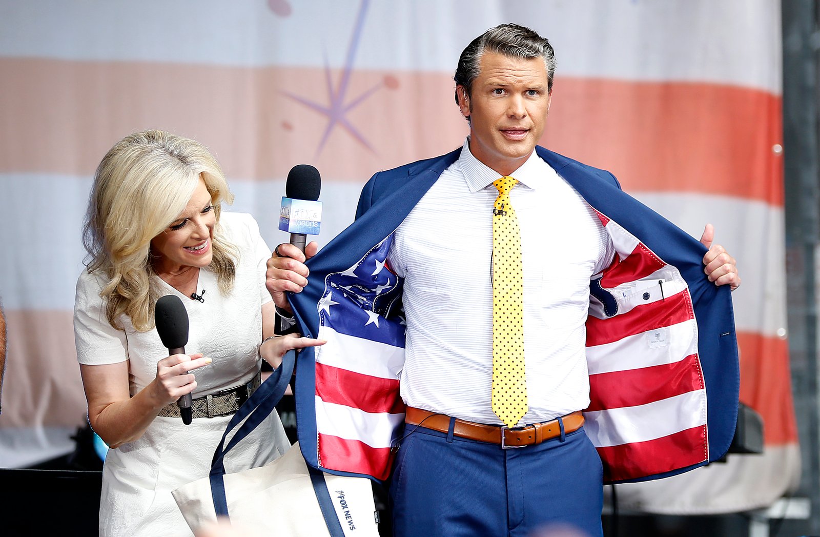 Pete Hegseth and Janice Dean at a Fox & Friends concert.