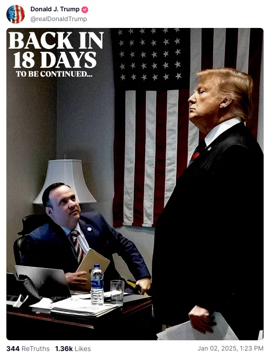 Donald Trump’s latest Truth Social post on Thursday January 2 2025